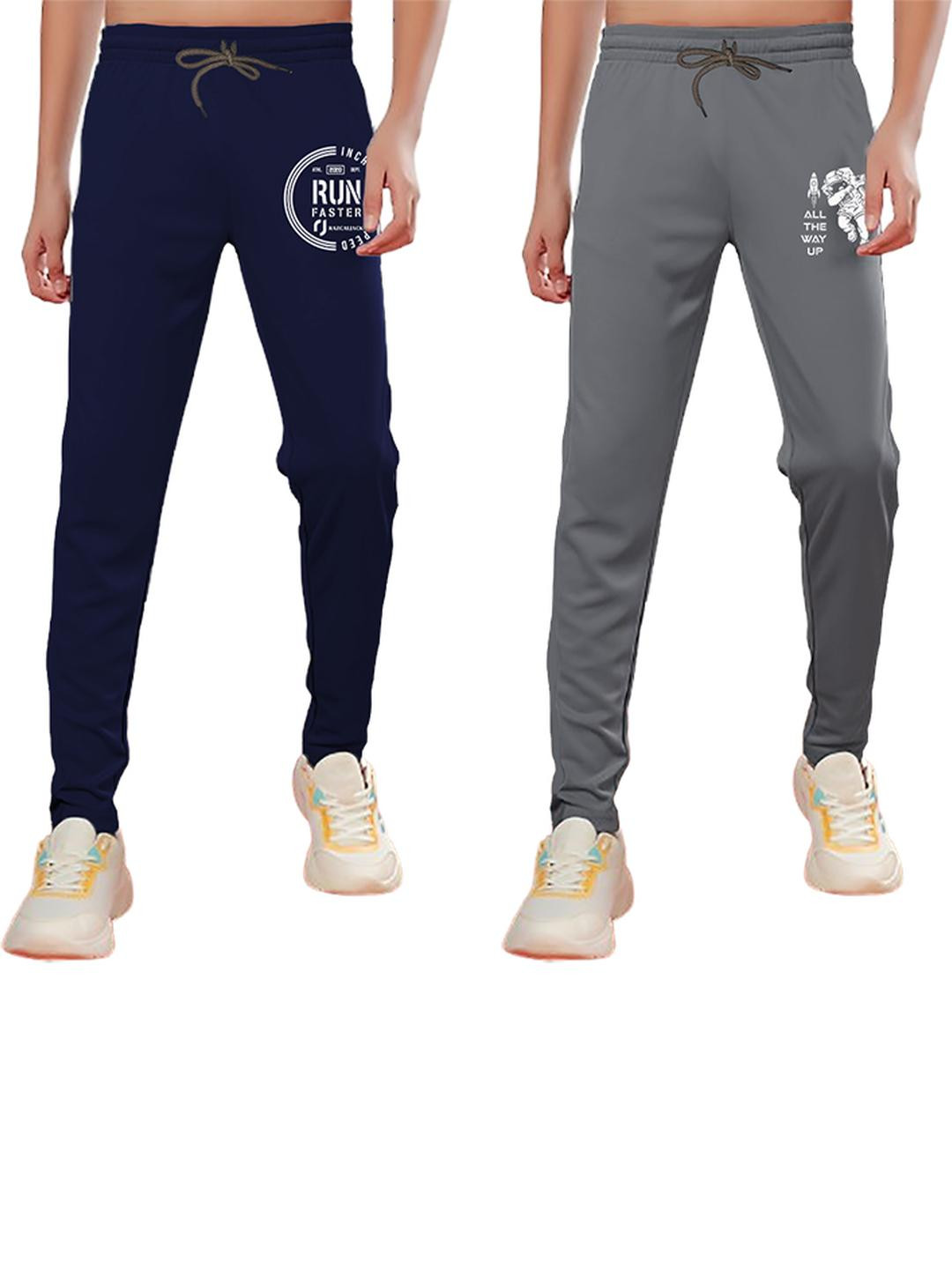 RAZCALJACK Boys Pack Of 2 Multi Solid Drawstring Track Pants