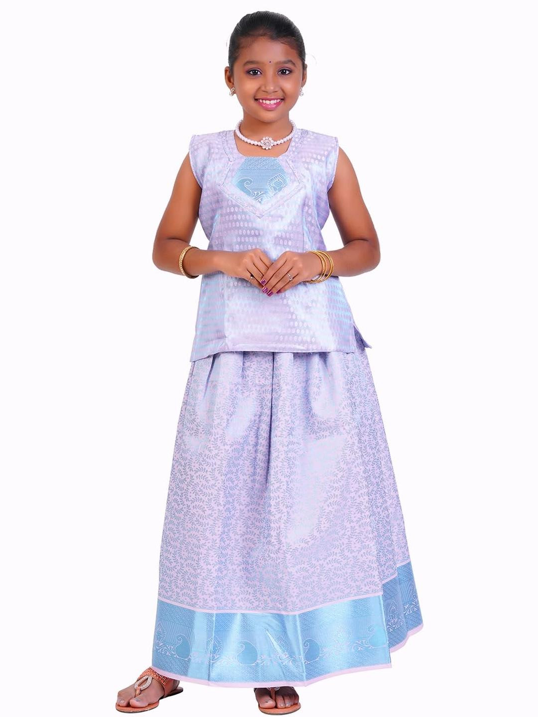 SKV ETHNIVERSE Girls Traditional Indian Lehenga Choli Set