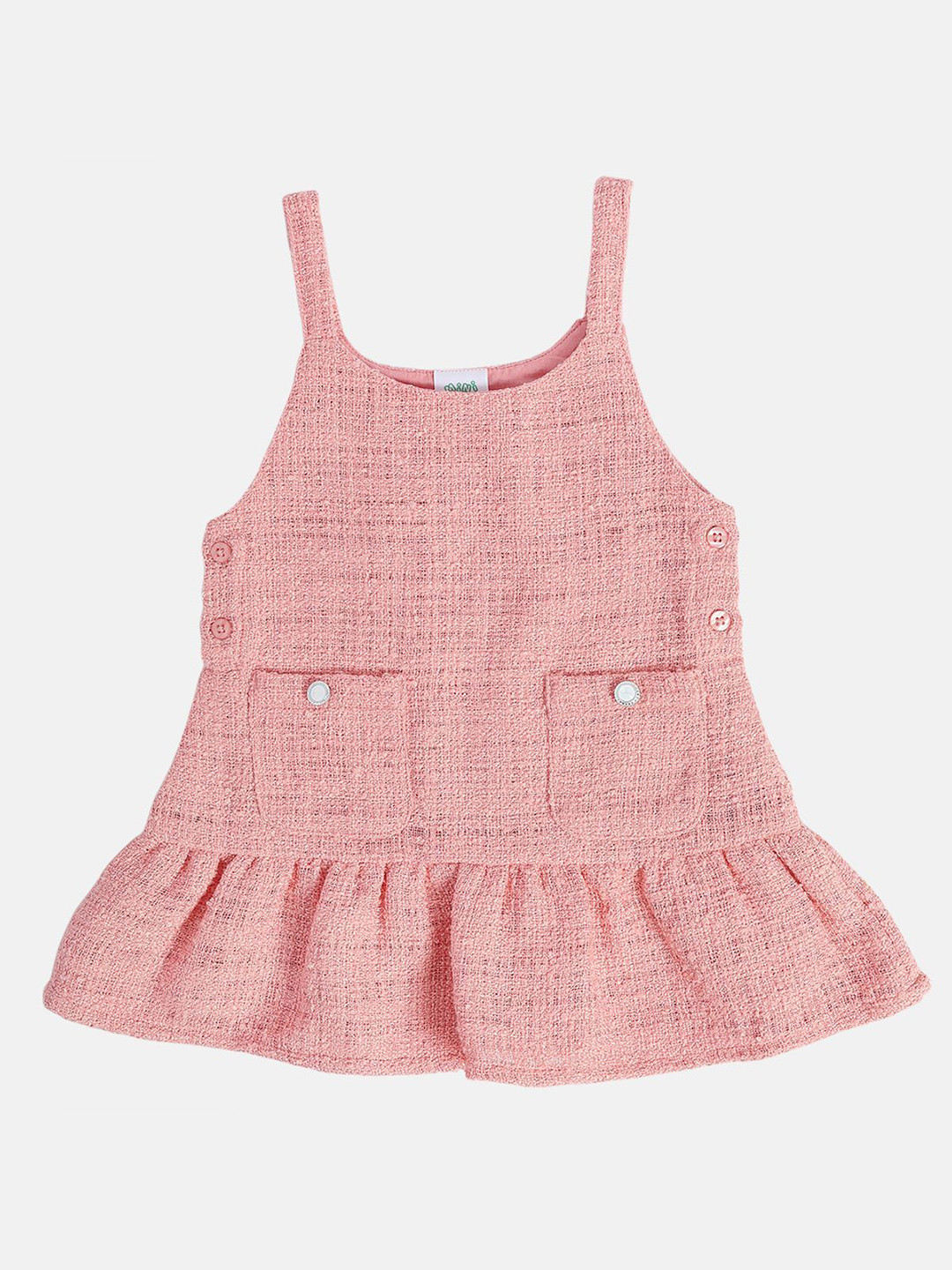 MINI KLUB Girls Checked Pure Cotton Pinny