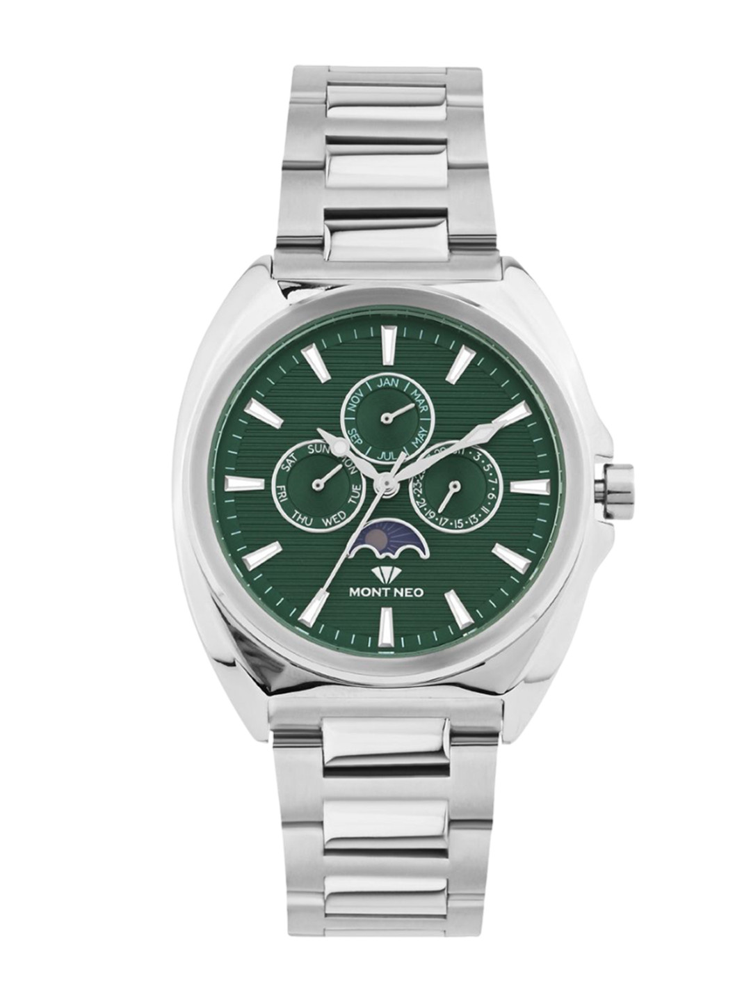 MONT NEO Men Dial & Stainless Steel Bracelet Style Straps Analogue Watch 3514M-M1114