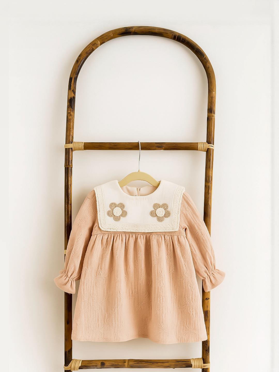 BABY TWINKLES Girls Brown Cotton Dresses