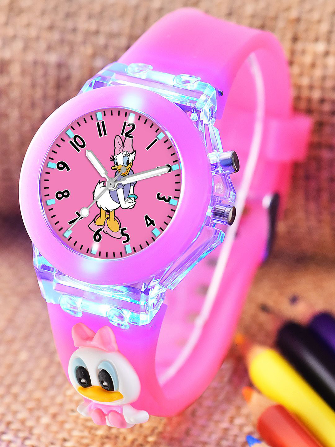 Cloudwood Girls Printed Dial & Straps Analogue Multi Function Watch 327 Duck