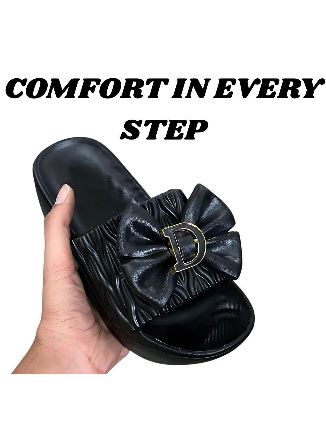VINTEX Women black CASUAL SANDALS
