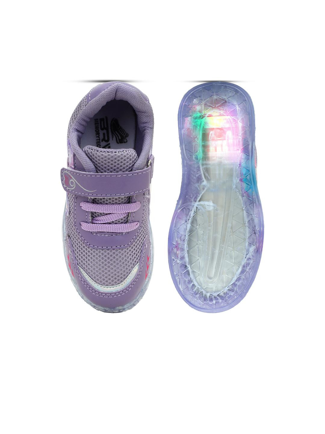 Litton Kids-Girls Violet Mesh Casual Shoes