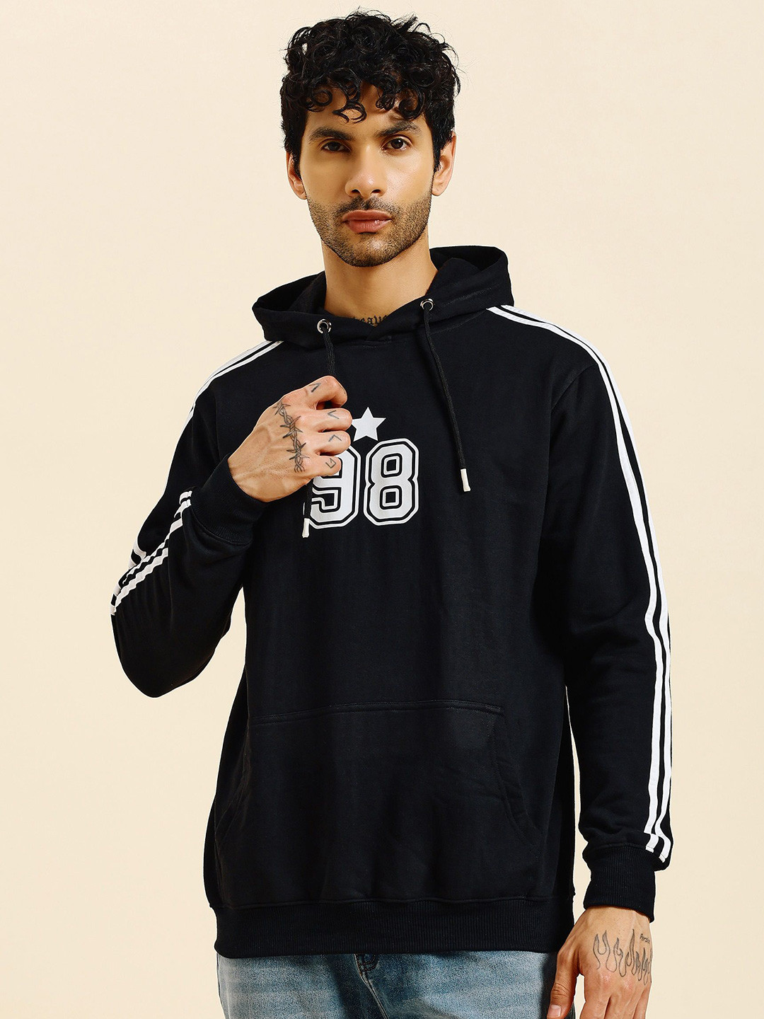 Dogman Men Graphic Printed Hooded Sweatshirt