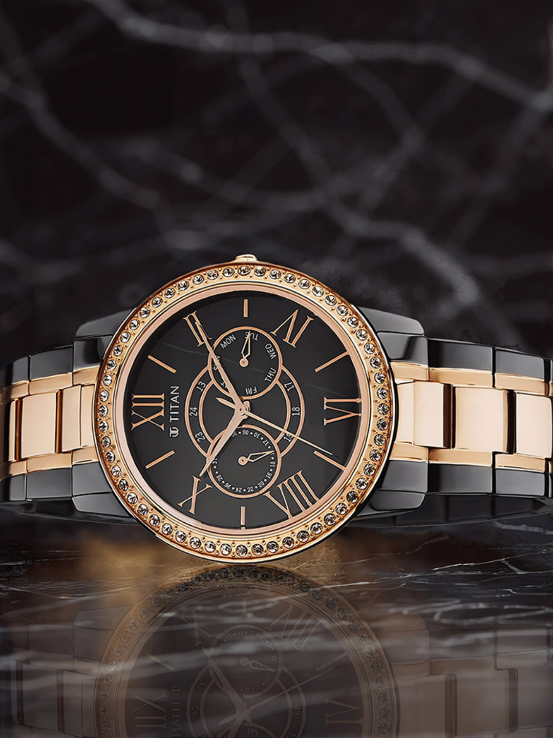 Titan Men Water Resistance Stainless Steel Analogue Watch 10002KM01