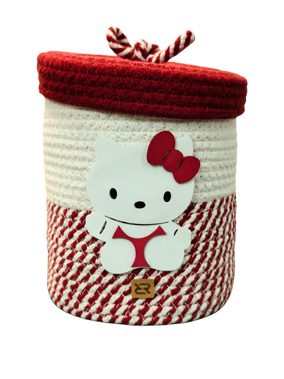 ROUGH ROAD STORE White Kitty Basket