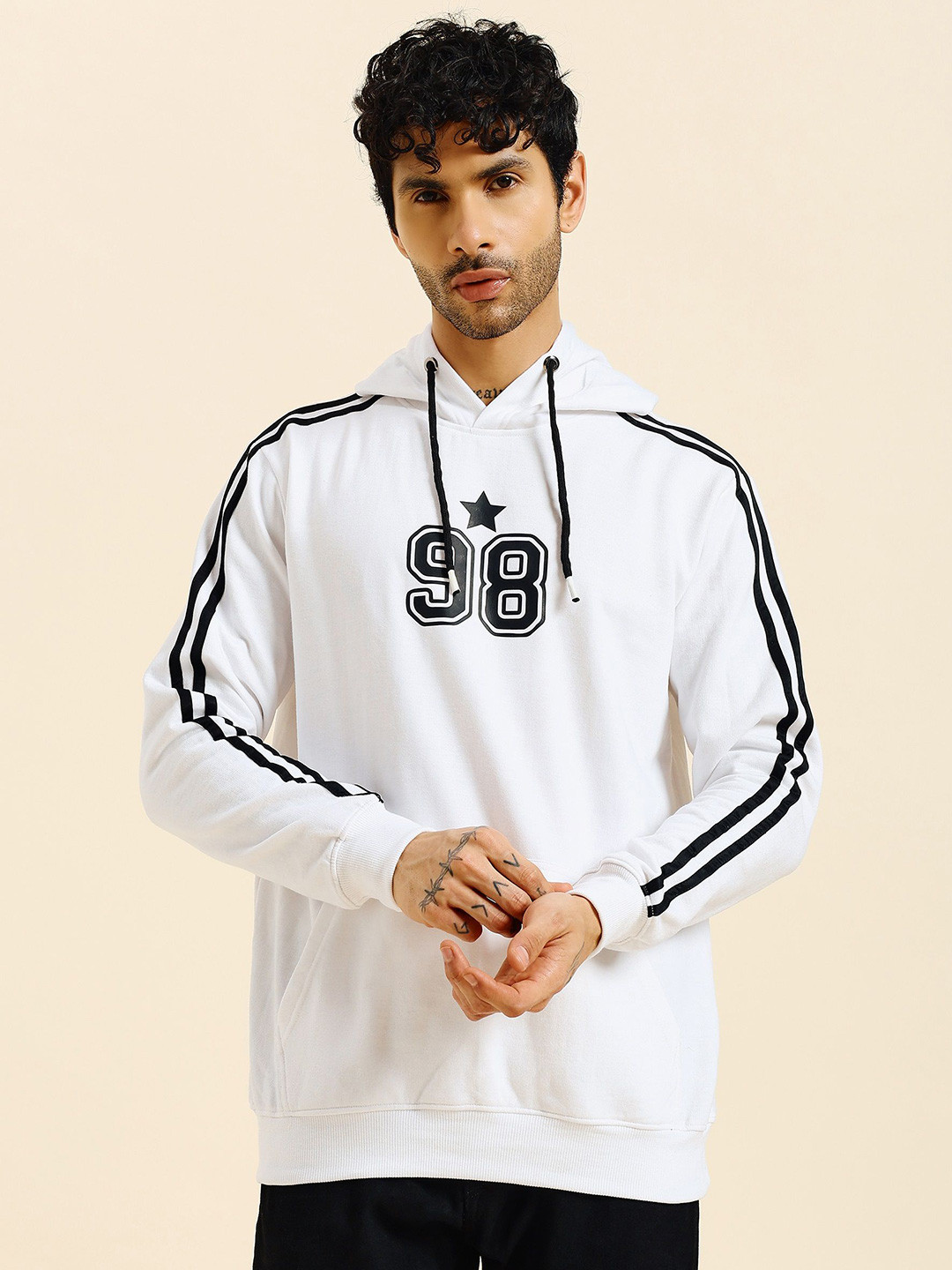 Dogman Men Graphic Printed Hooded Sweatshirt