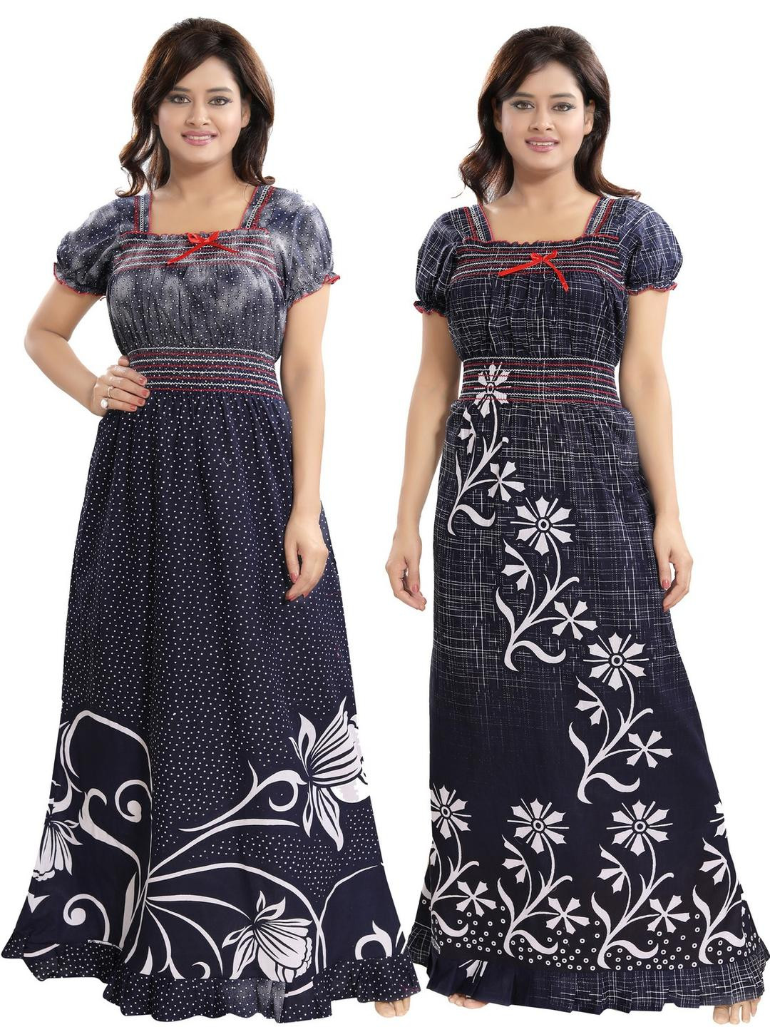 Inner Beats Pack Of 2 Cotton Blend Nightdress