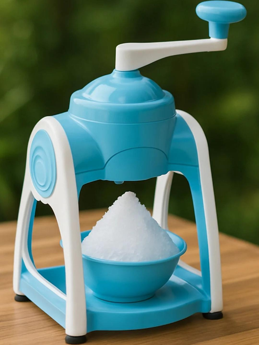 DeoDap Blue & White Manual Gola Maker Ice Crusher & Slush Maker