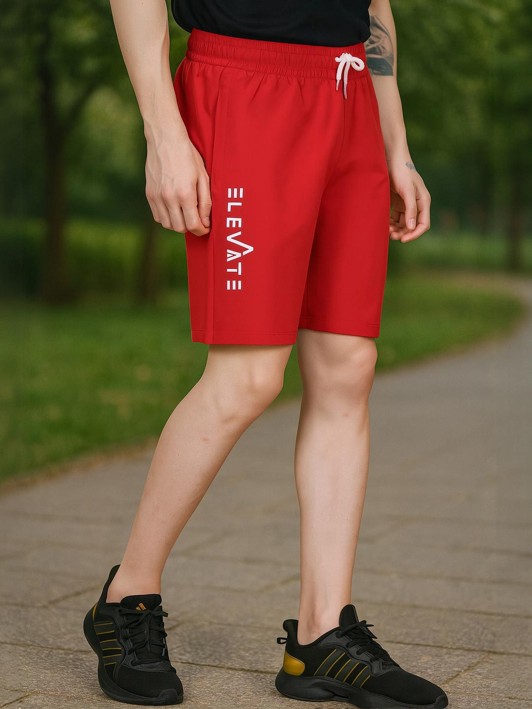 LEE BONEE Men Red Running Sports Shorts