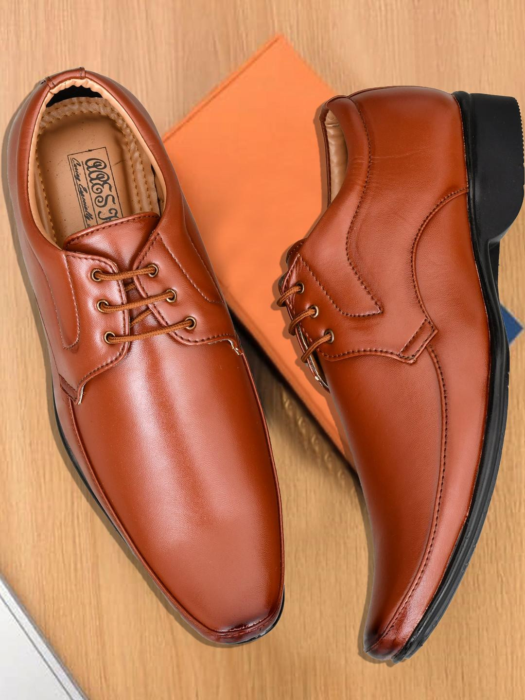 Aaeshu Men Stylish & Comfortable Tan Color Formal Shoe