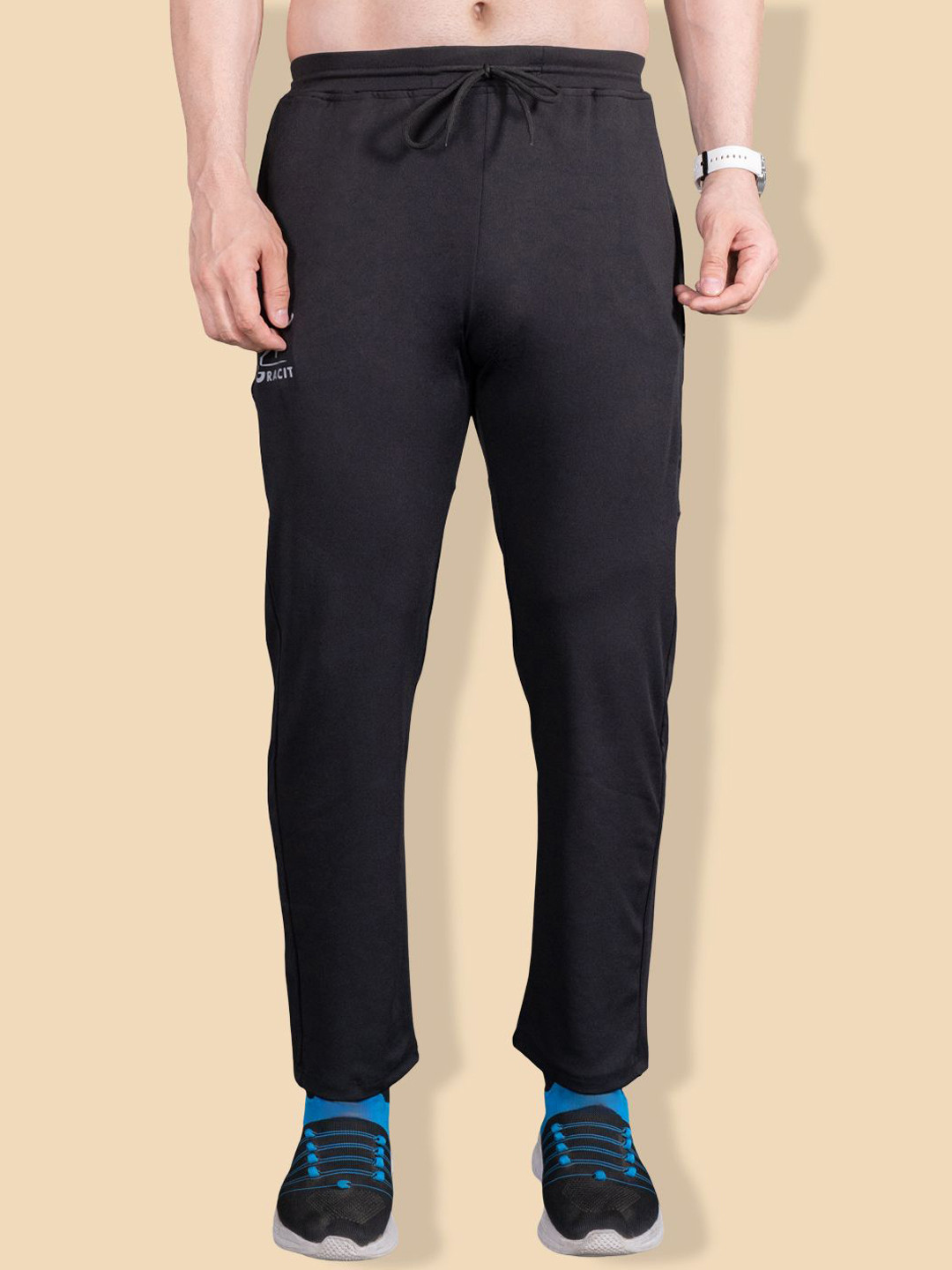 Jinfo Men Straight fit Cotton Cross Pocket Mid Rise Track Pants