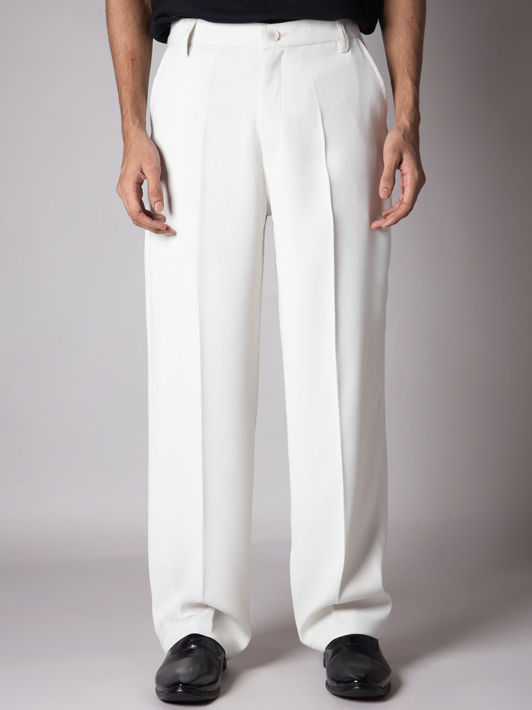 HOP HEAD Men Smart Straight Fit Formal Trousers