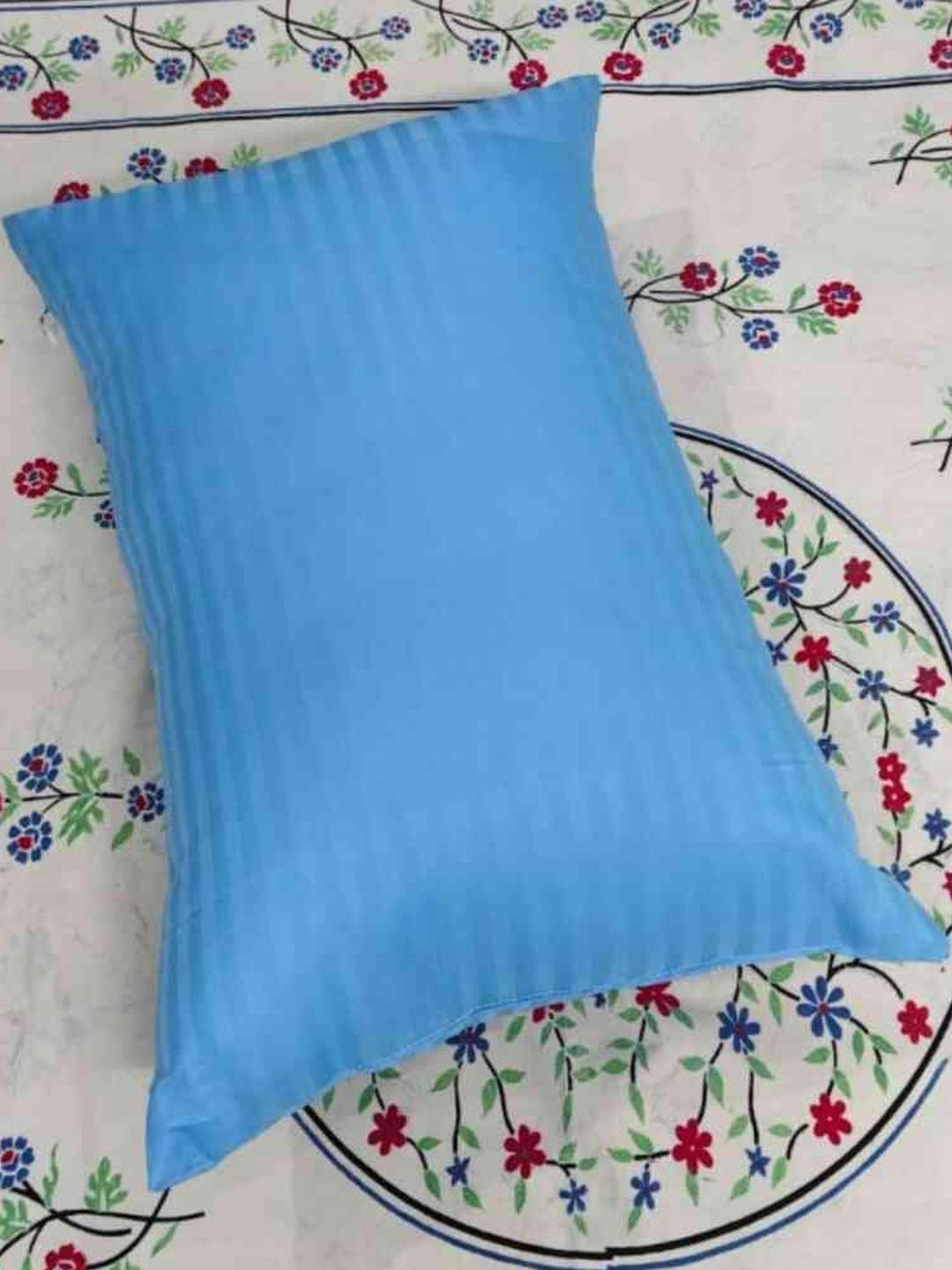 Y&A'M Blue Fibre Filled Polycotton Pillow