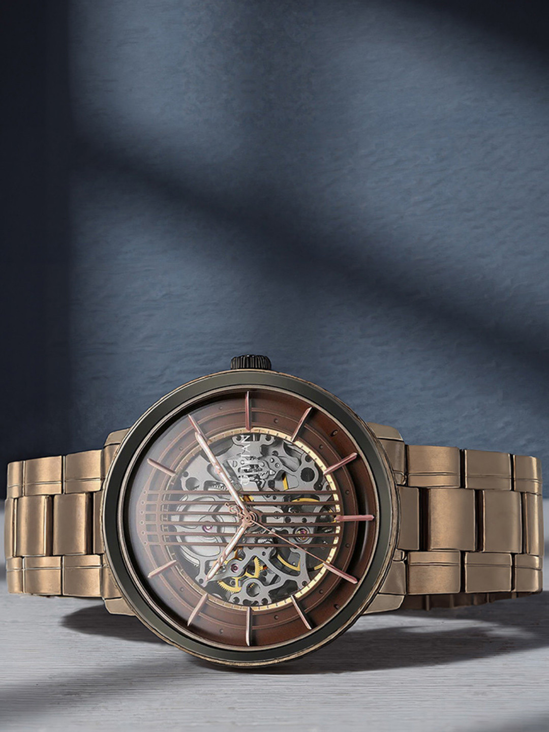 Titan Quartet Automatic With Brown Dial Watch For Men - Nt1848km05