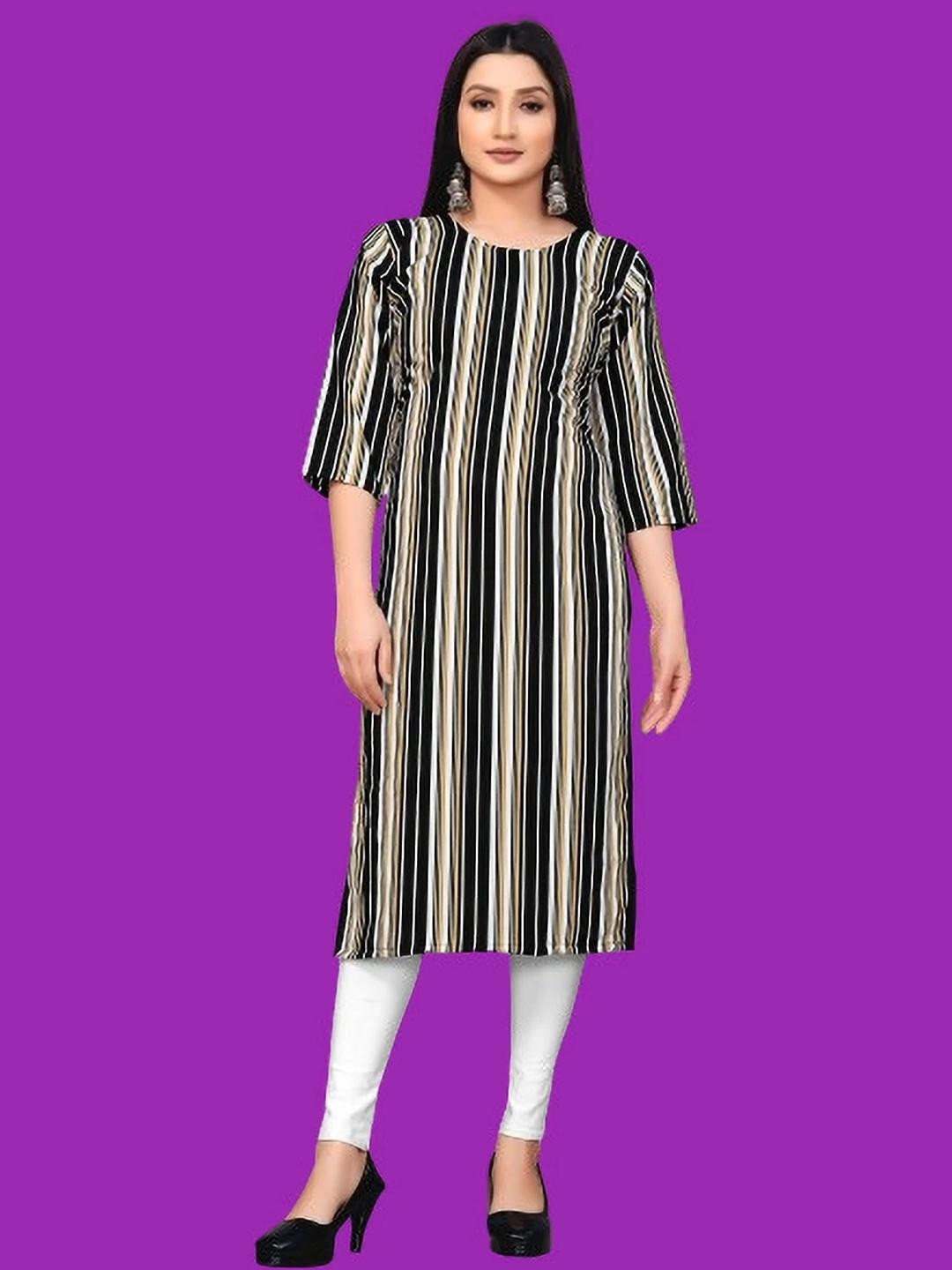 MANTRA DESIGNER Women Black Crepe Kurtas