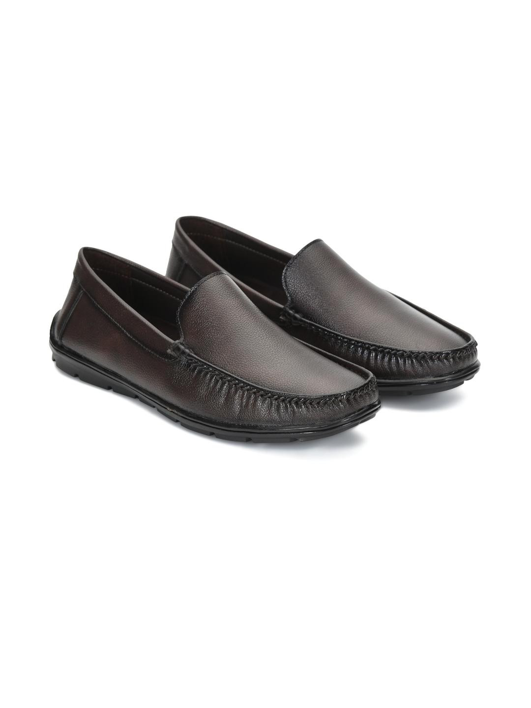 STEPHORN Men Brown Faux Leather Premium Slip-On Comfort Loafers