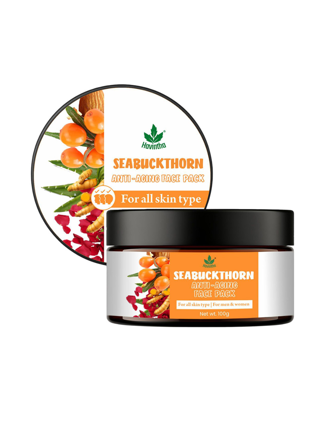 Havintha Seabuckthron Anti Aging Face Pack - 100 g