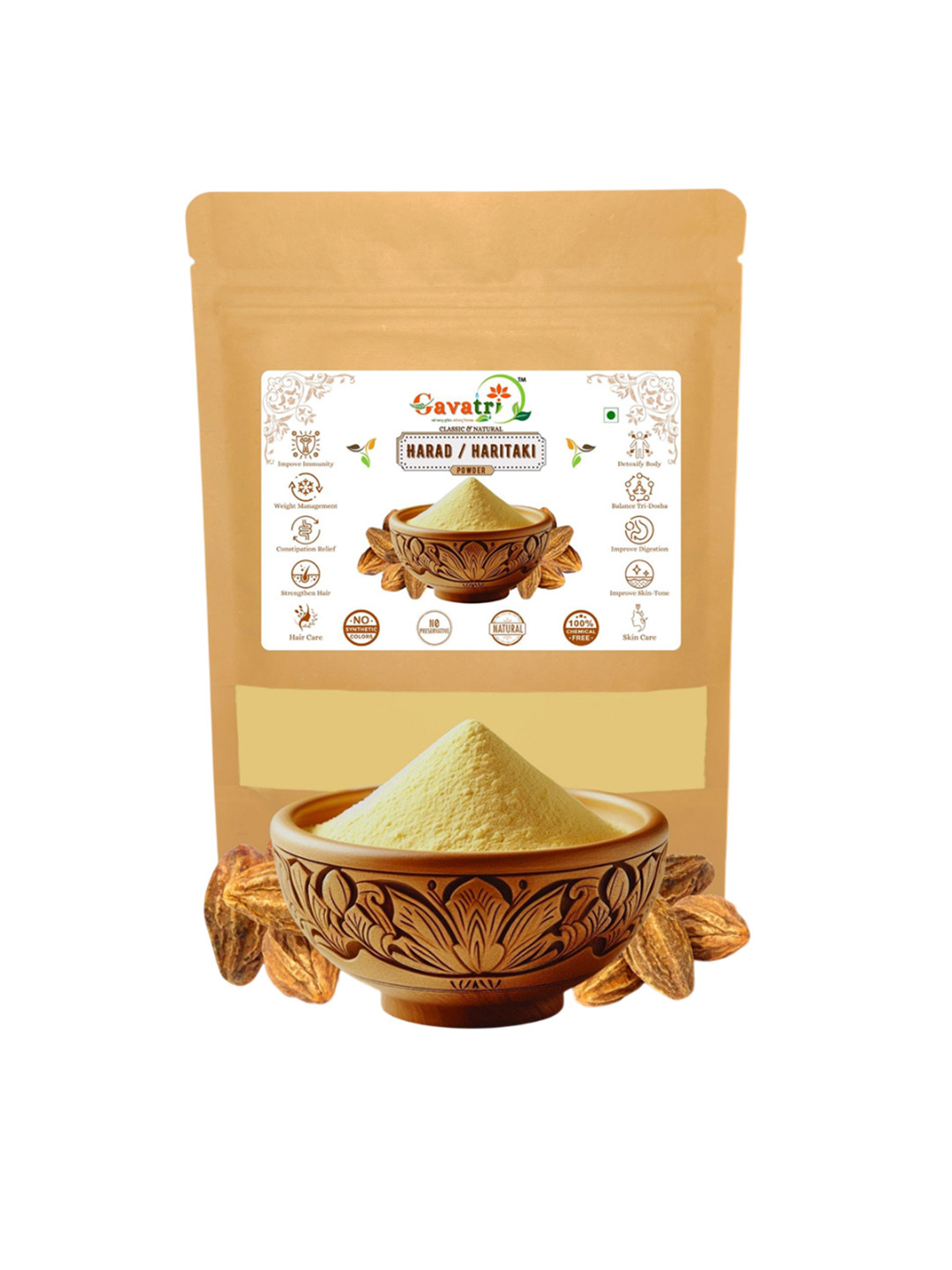 Gavatri Natural Harad / Haritaki Powder - 750 g