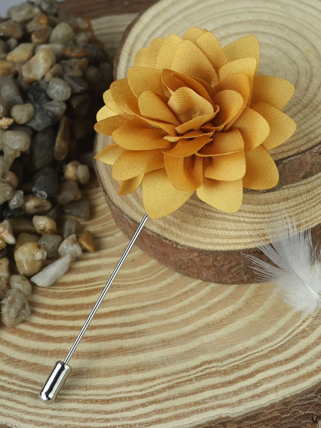 House of Pataudi Silver Plated Floral Brooch