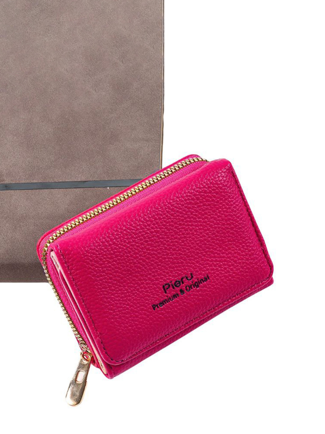 Pieru Women Textured Zip Around Wallet