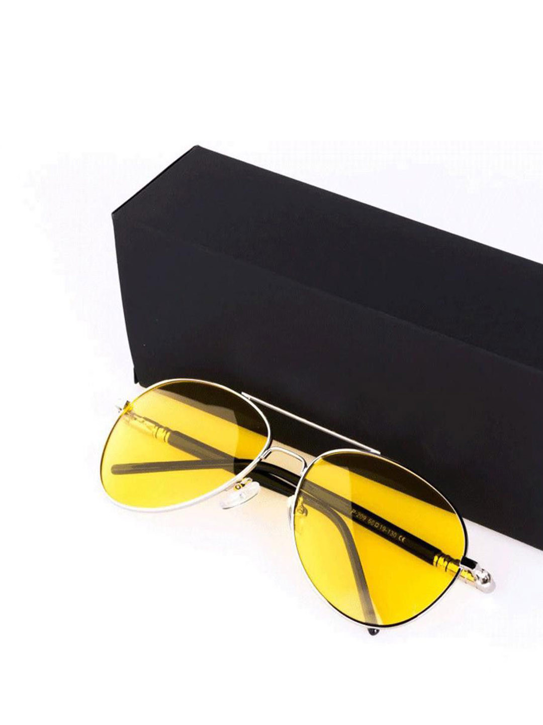 HAYDEN haiza Men Polarised Shield Sunglasses AYELLOW-Silver