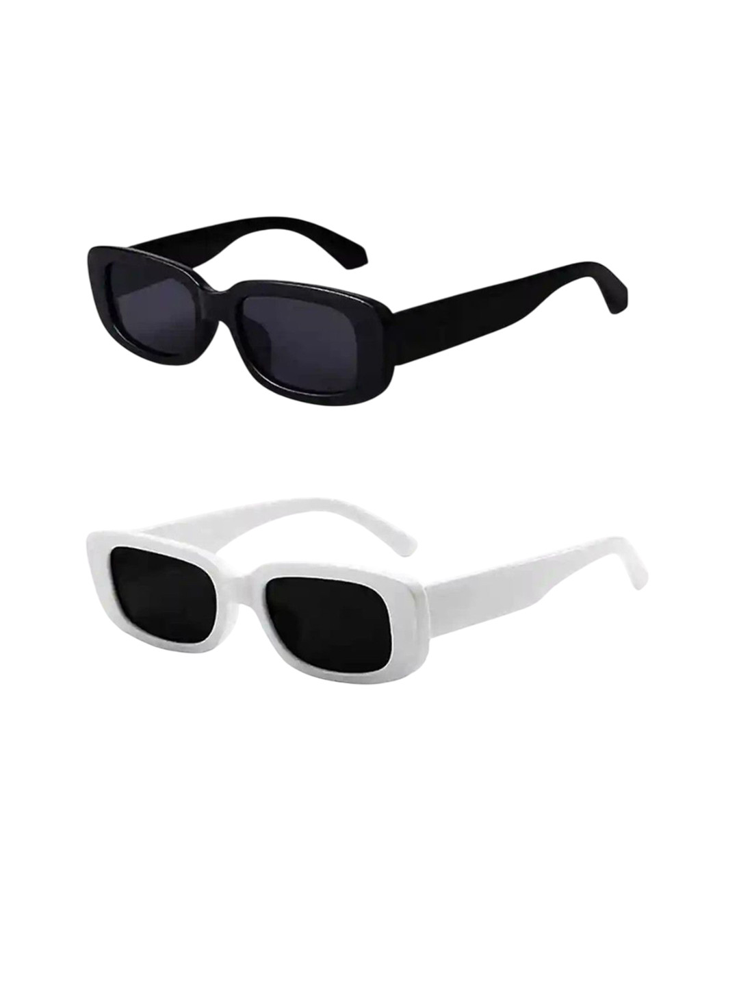 HAYDEN haiza Men Pack of 2 Square with Polarised Lens Sunglasses CANDY COMBO-black