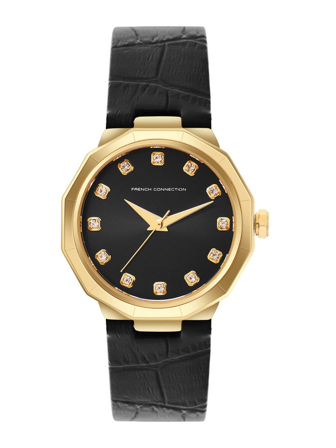 French Connection Women Dial & Leather Straps Analogue Watch FCT2BL