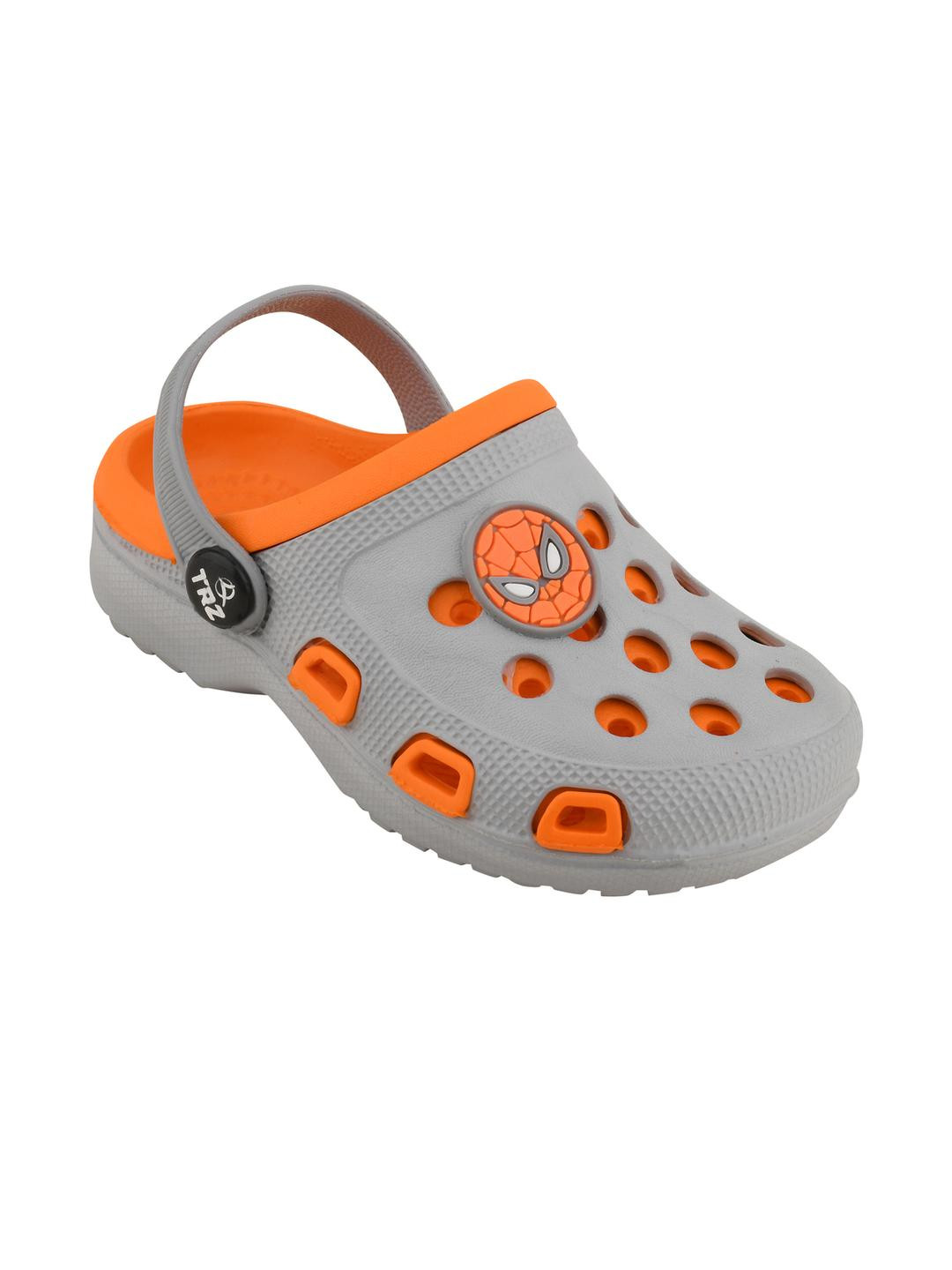 TRZ Kids-Unisex Orange Rubber Clogs