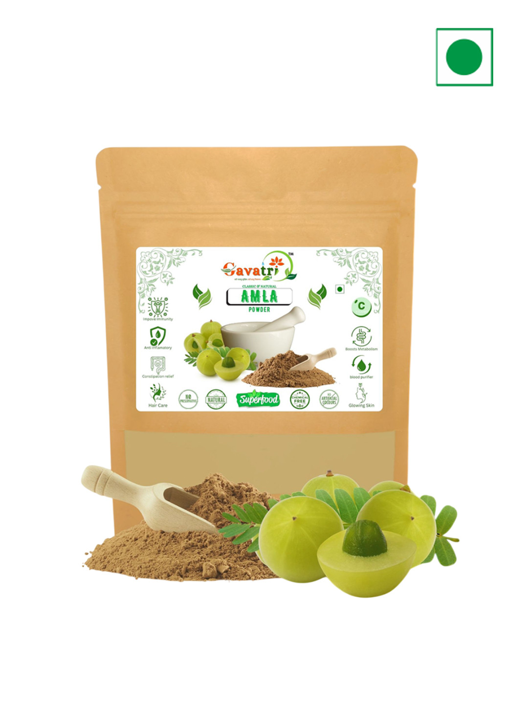 Gavatri Natural Amla Powder - 750 g