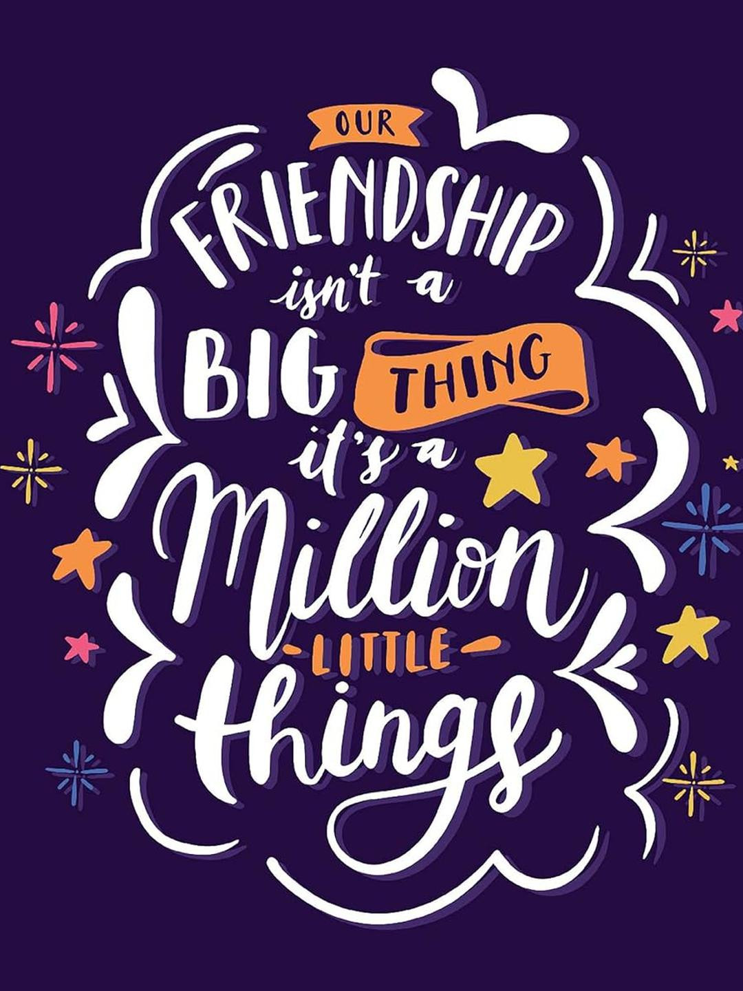 TAGVE White Single Piece Friendship Inspirational Quote Wall Art