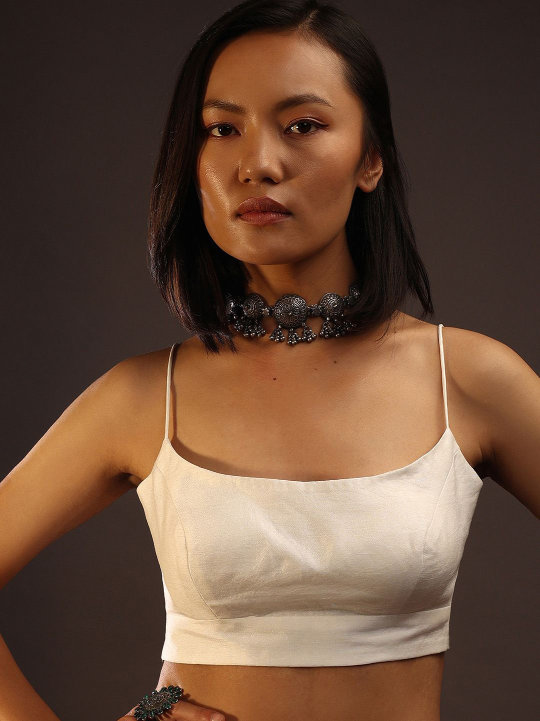 KALKI Fashion Women   Spaghetti Strap Sleeveless Saree Blouse