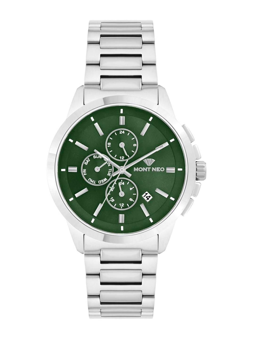 MONT NEO Men Round Dial & Stainless Steel Bracelet Style Analogue Watch G1051M-M1114