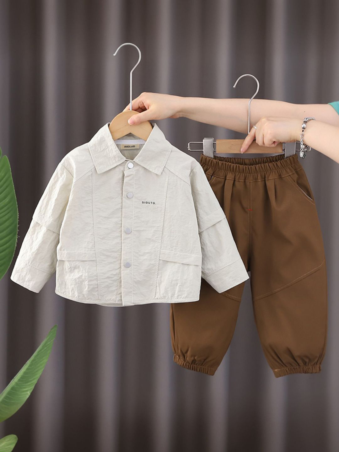 INCLUD Boys Long Sleeves Shirt With Joggers