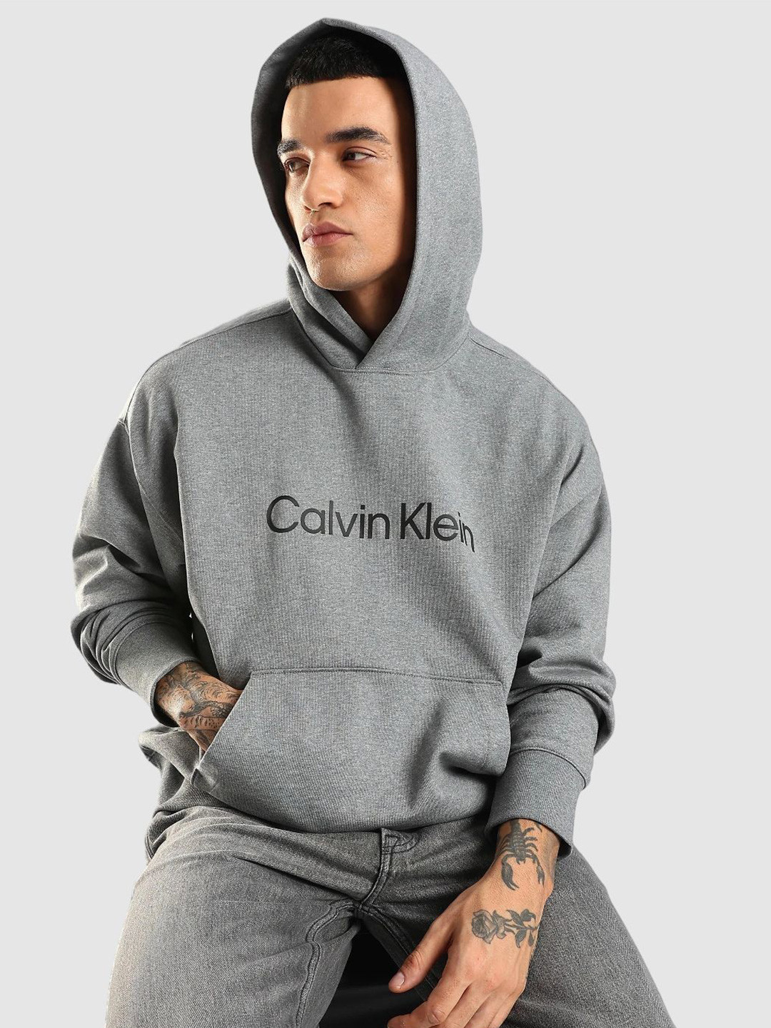Calvin Klein Jeans Men Printed Hooded Sweatshirt