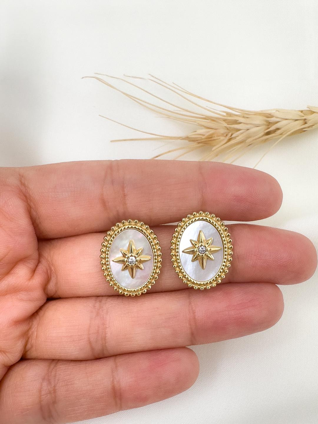 LOLO LePA Gold Plated Oval Studs Earring