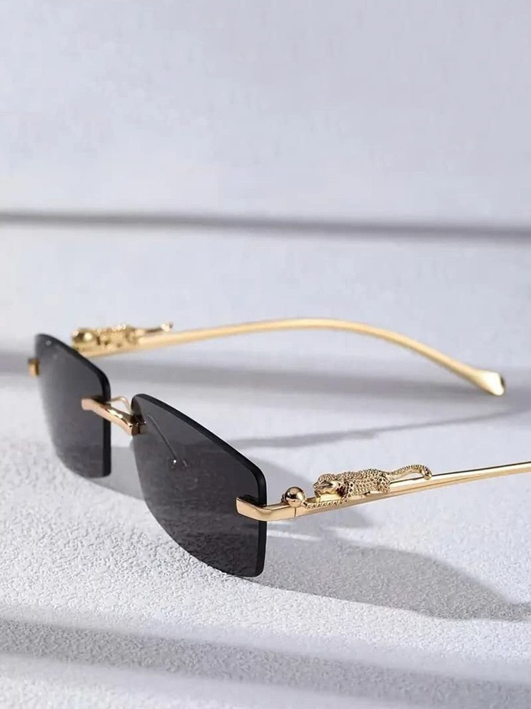 HAYDEN haiza Men Rimless Rectangle Sunglasses With Polarised Lens jag-1