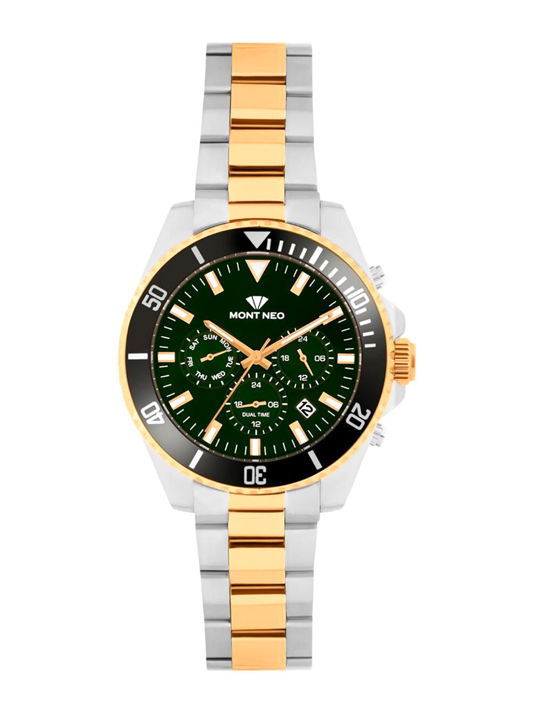 MONT NEO Men Dial & Stainless Steel Bracelet Style Straps Analogue Watch 3508M-M1314