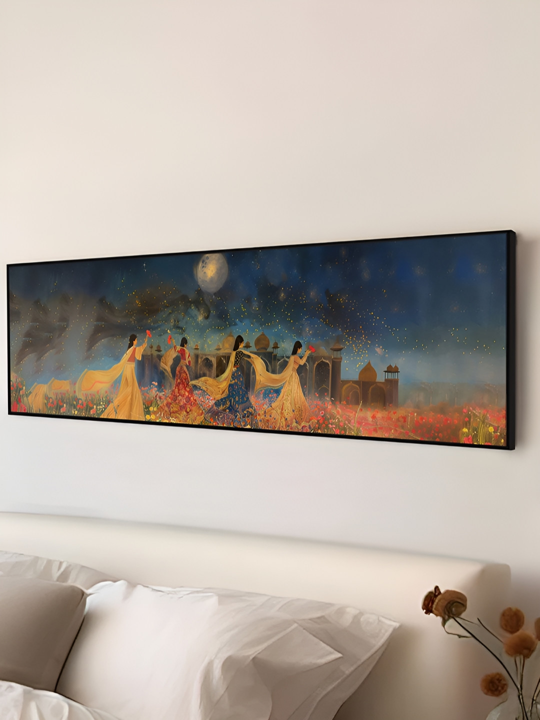 Art Street Beige & Yellow Contemporary Canvas Painting Wall Art