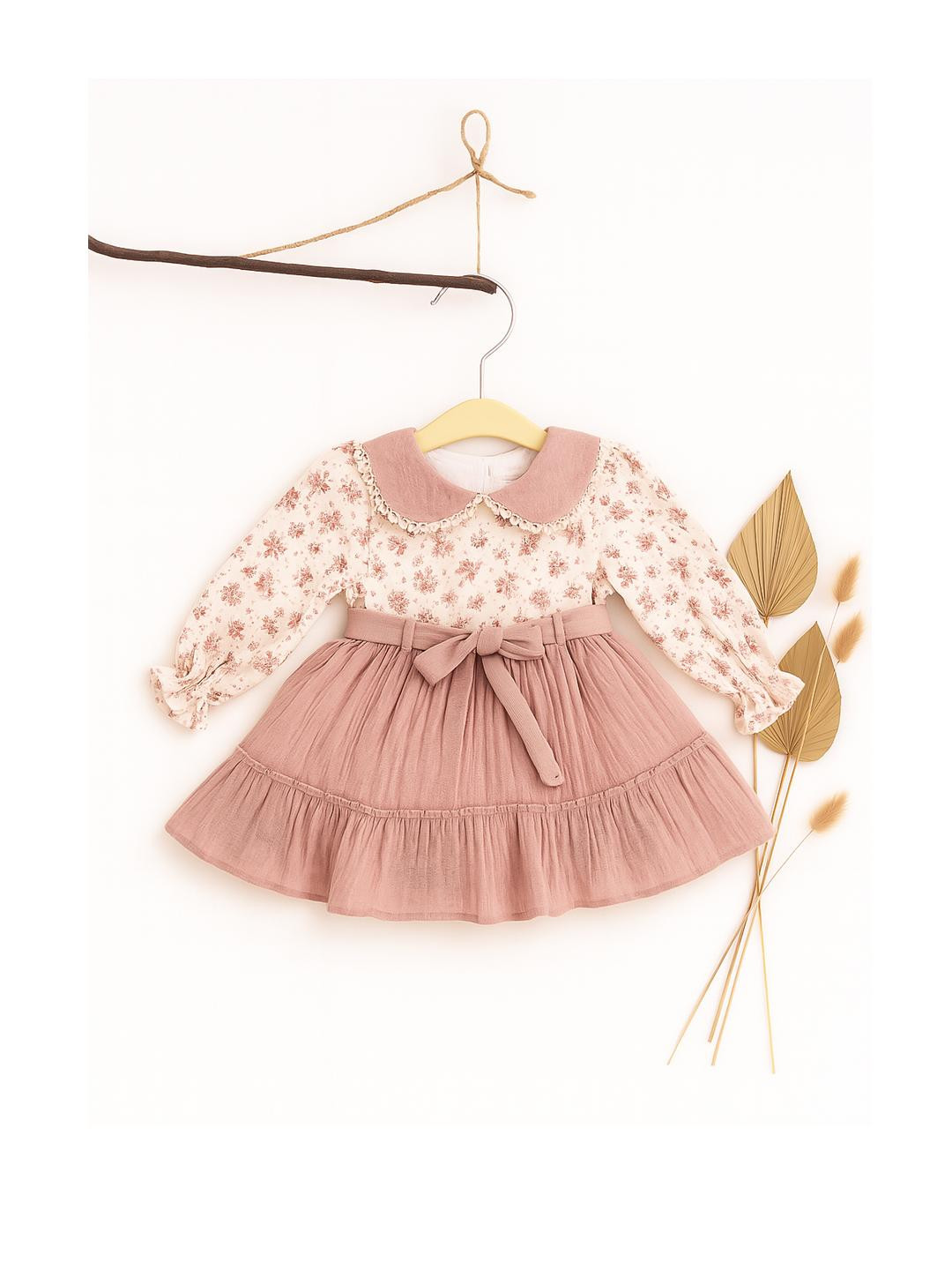 BABY TWINKLES Girls Pink Cotton Dresses