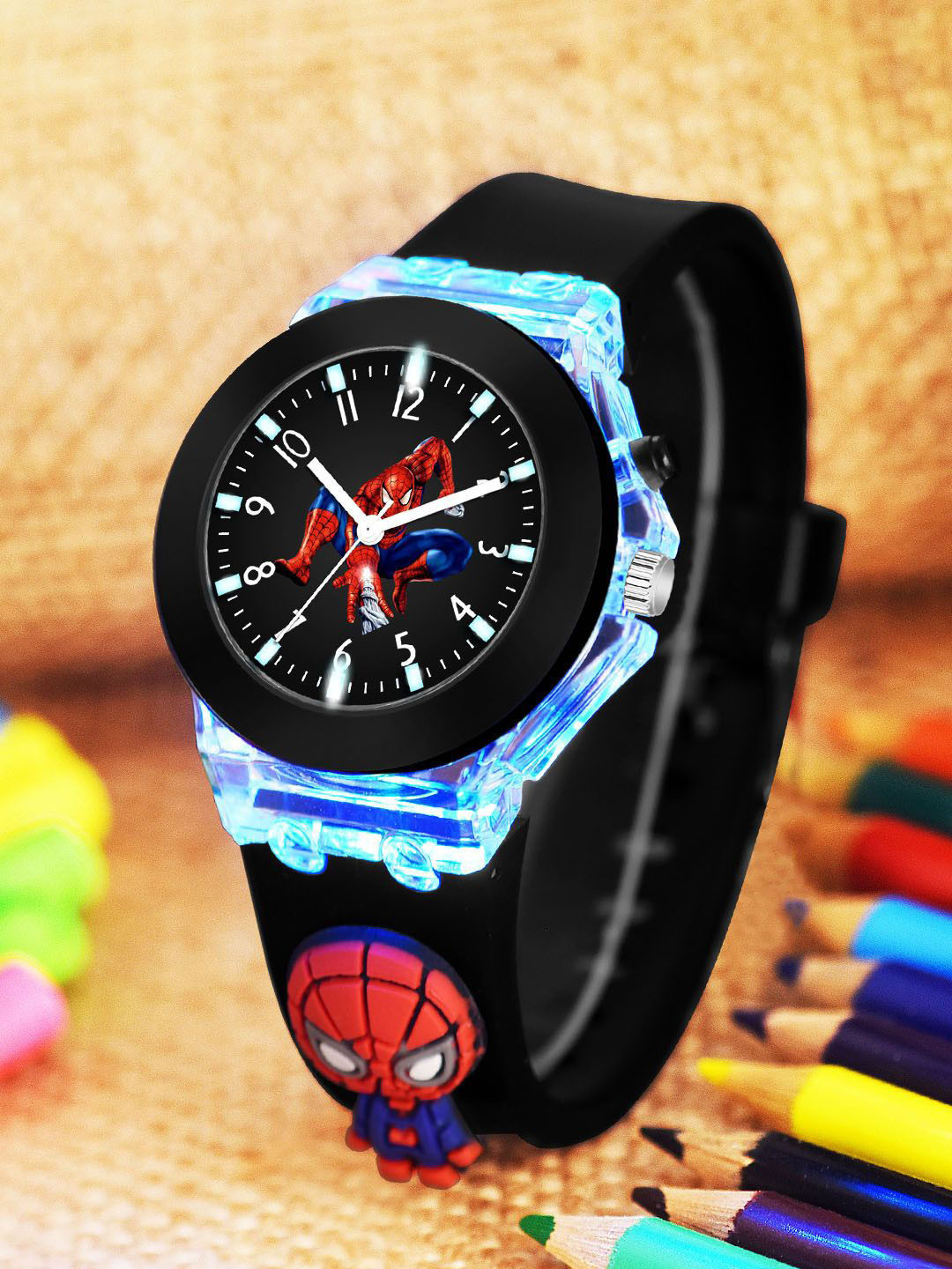 Cloudwood Boys Patterned Dial & Straps Analogue Multi Function Watch 327 Spiderman