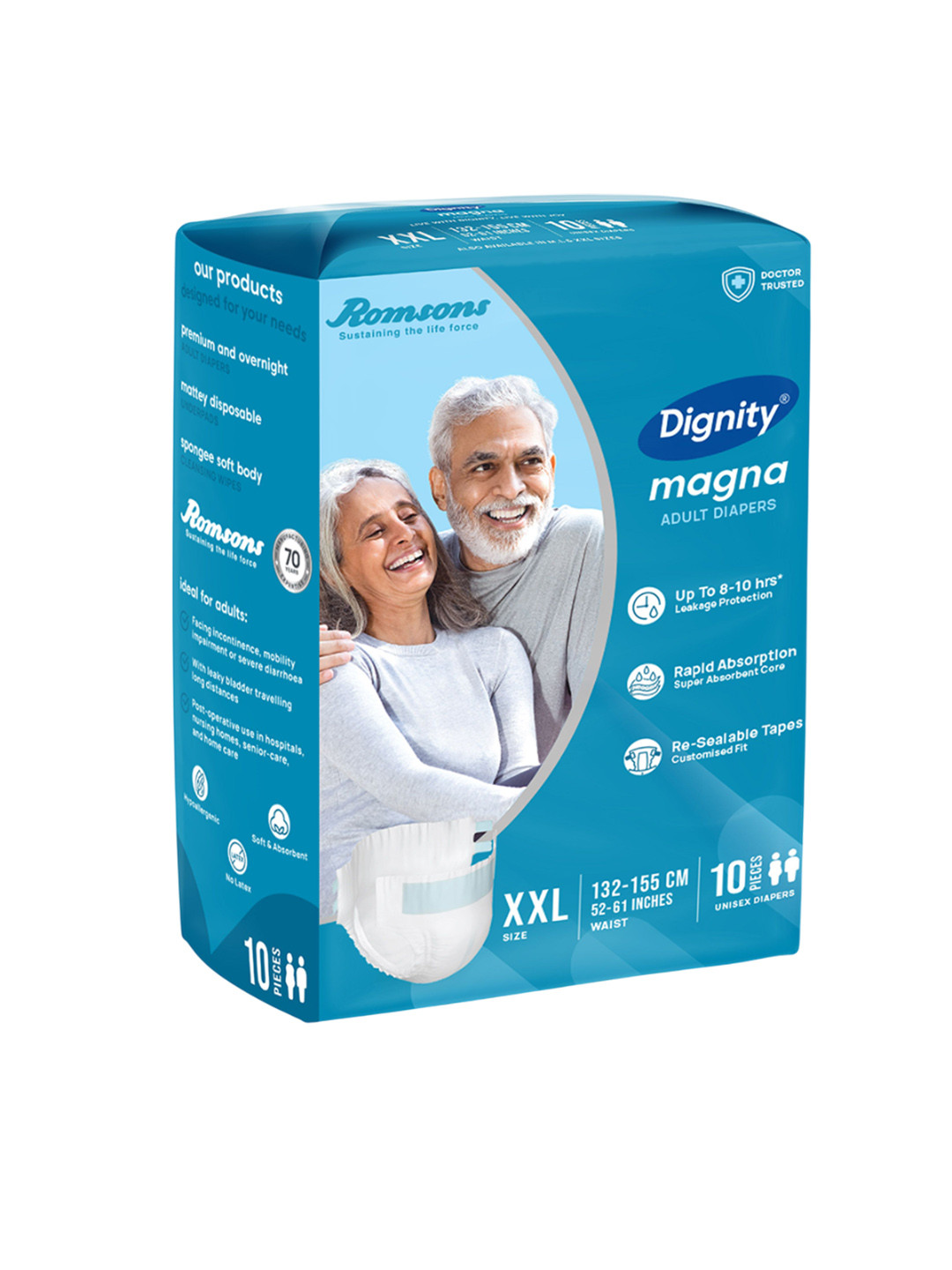 Dignity Disposable Adult Diapers - XXL - 10 Pcs