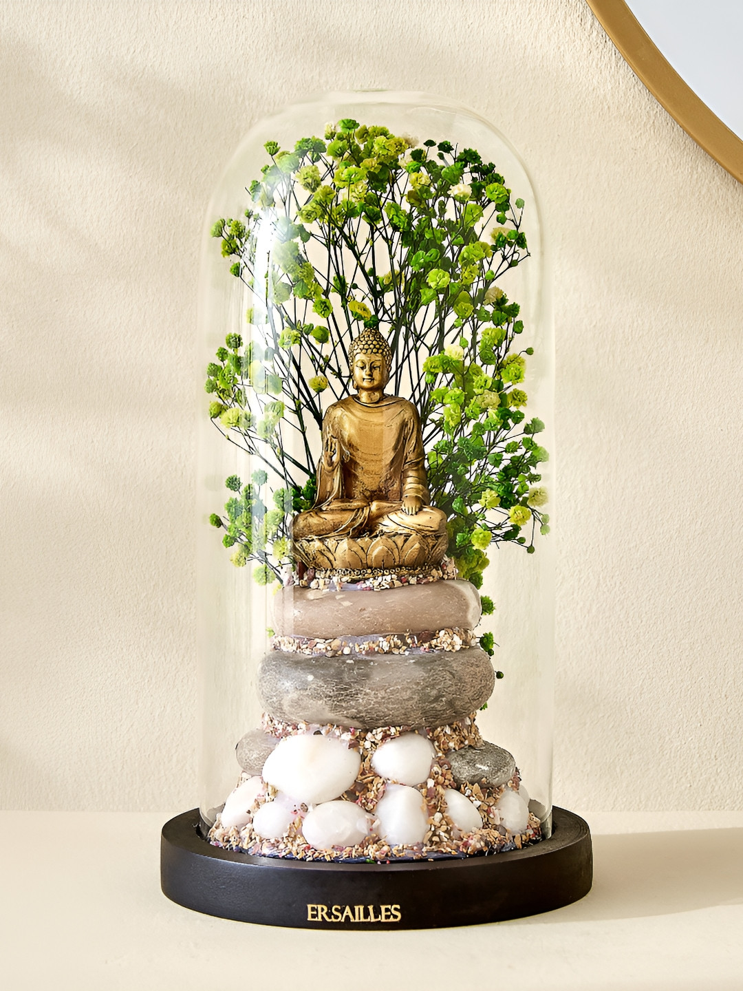 Home Centre Haven Gold-Toned Buddha Figurine Showpiece