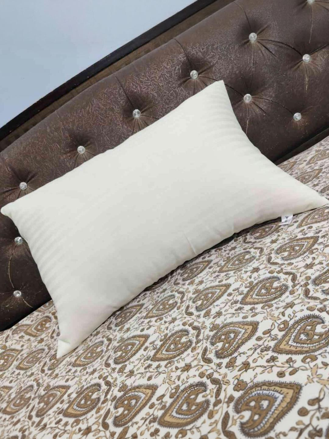 Y&A'M Off White Fibre Filled Poly Cotton Sleep Pillow