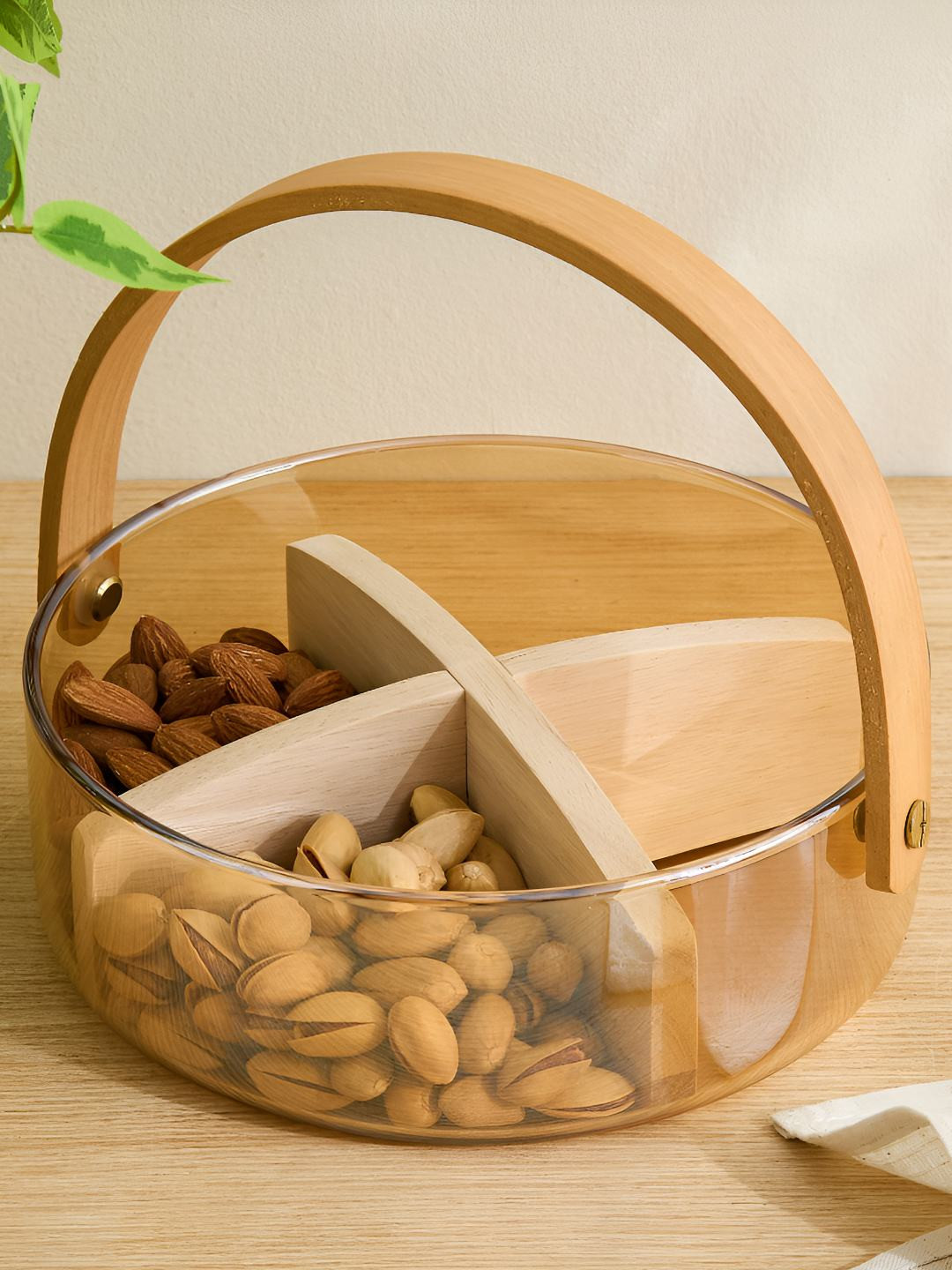 Home Centre Yellow 2025 Glass Easy to Clean Serving Tray