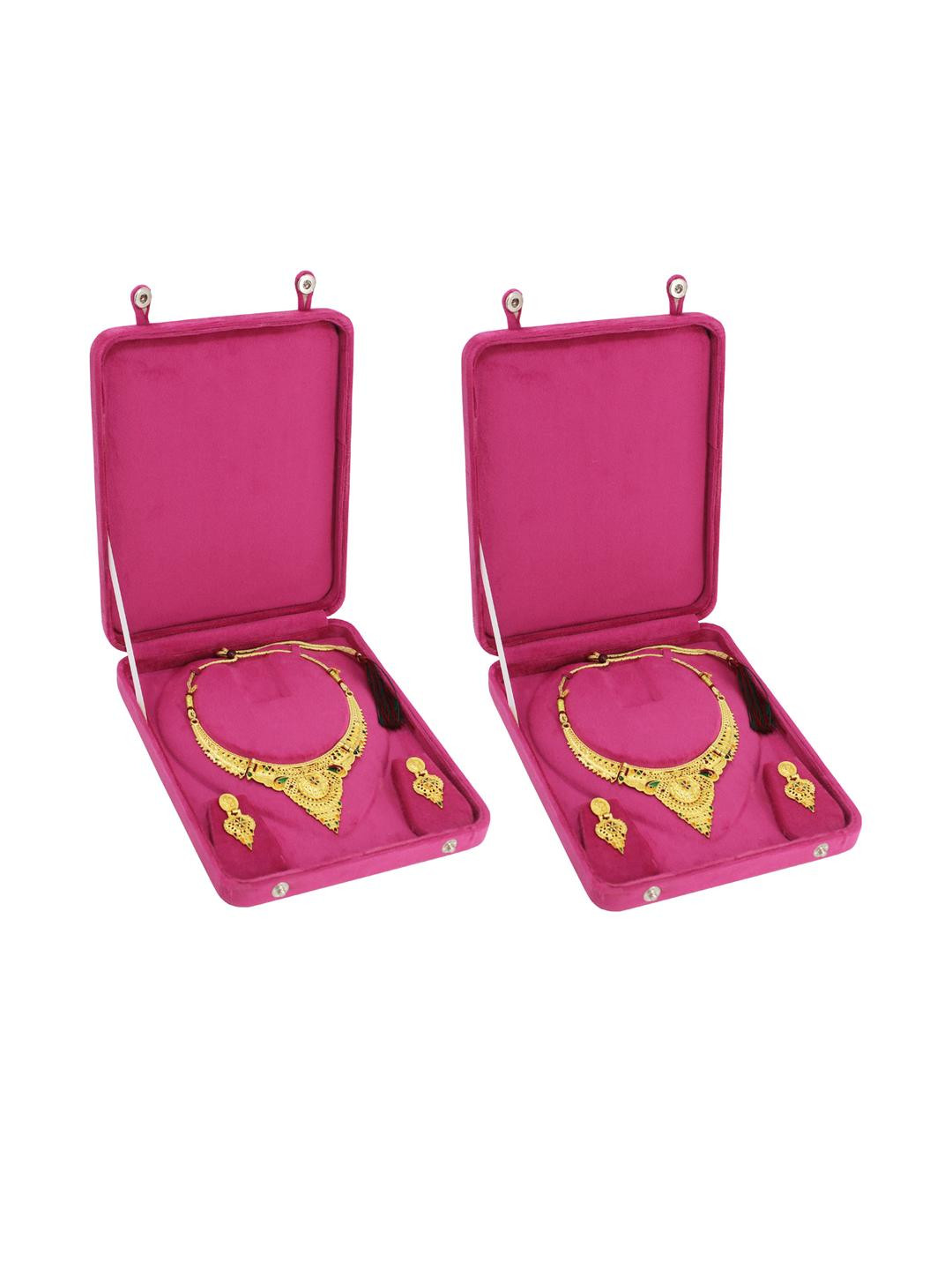 atorakushon Pink Set of 2 organisers for Jewellery Storage Box