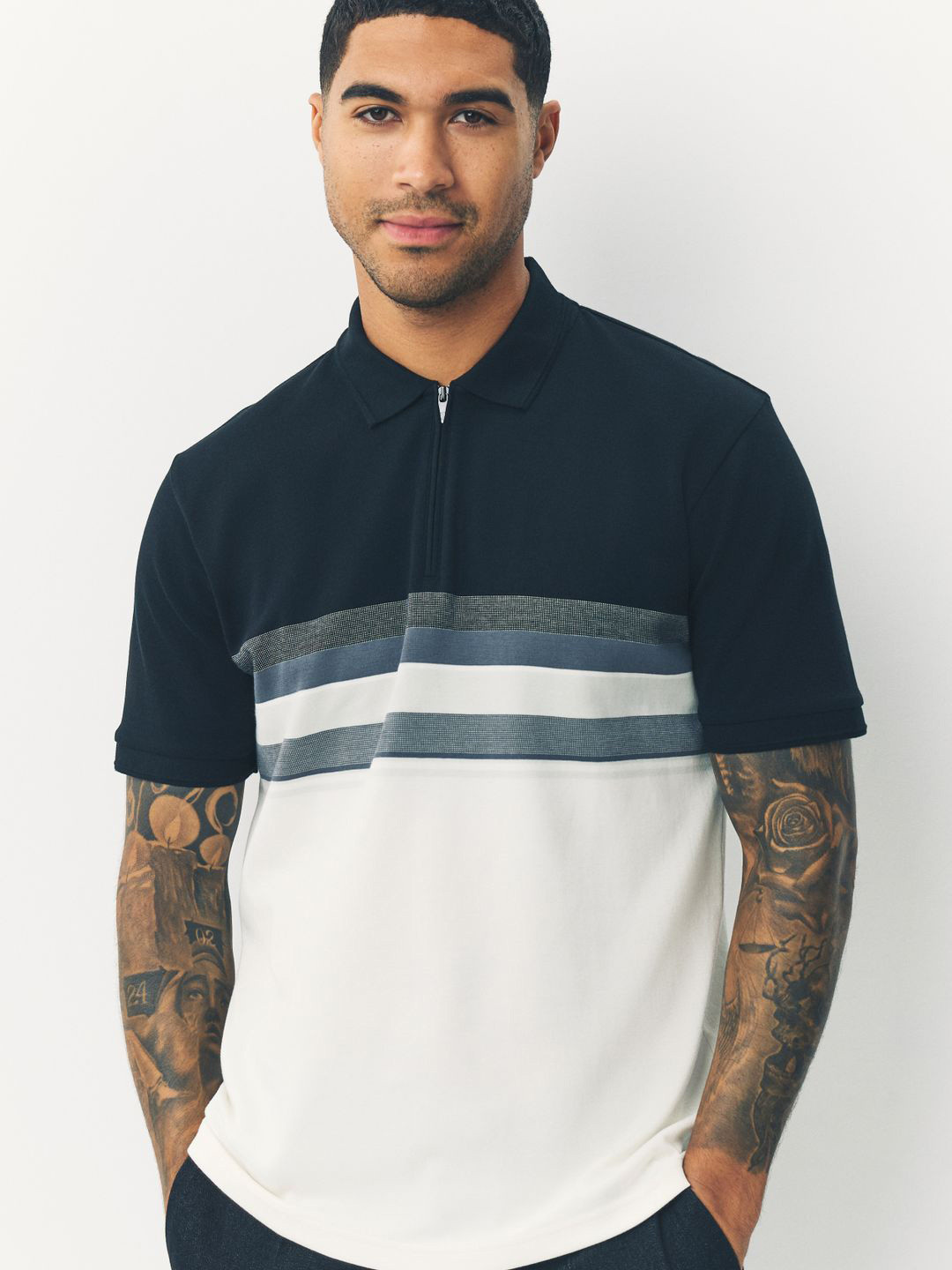 NEXT Colorblocked Pure Cotton T-shirt