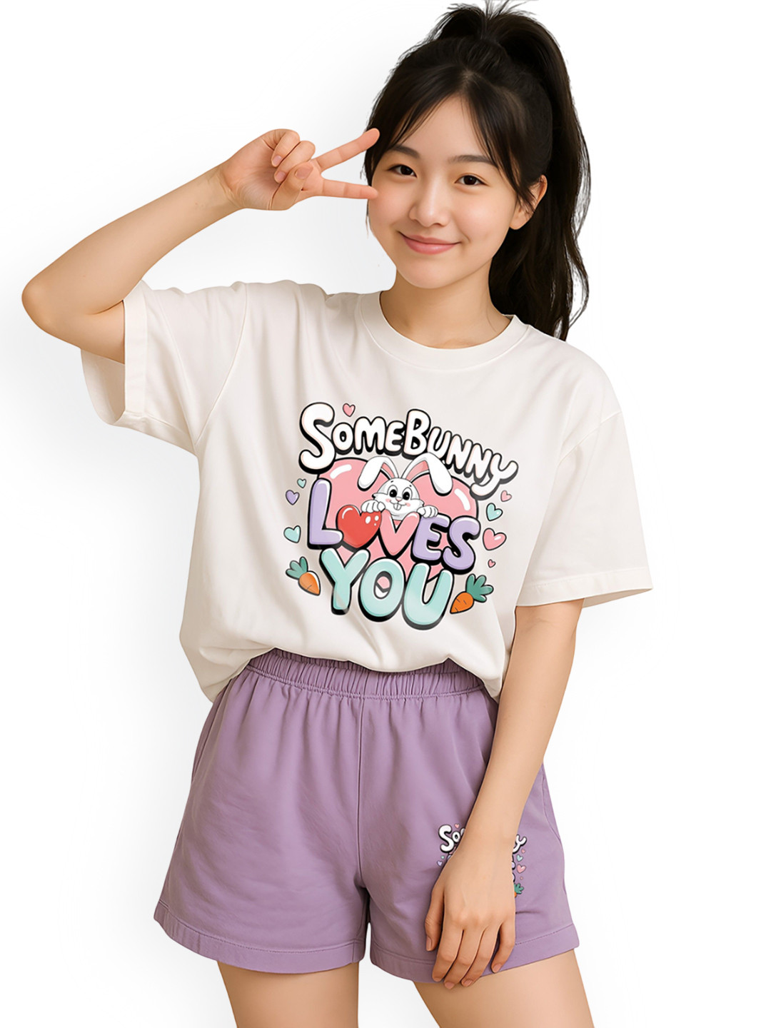 My Swag Women Printed Oversized T-Shirt and Shorts Night Suit