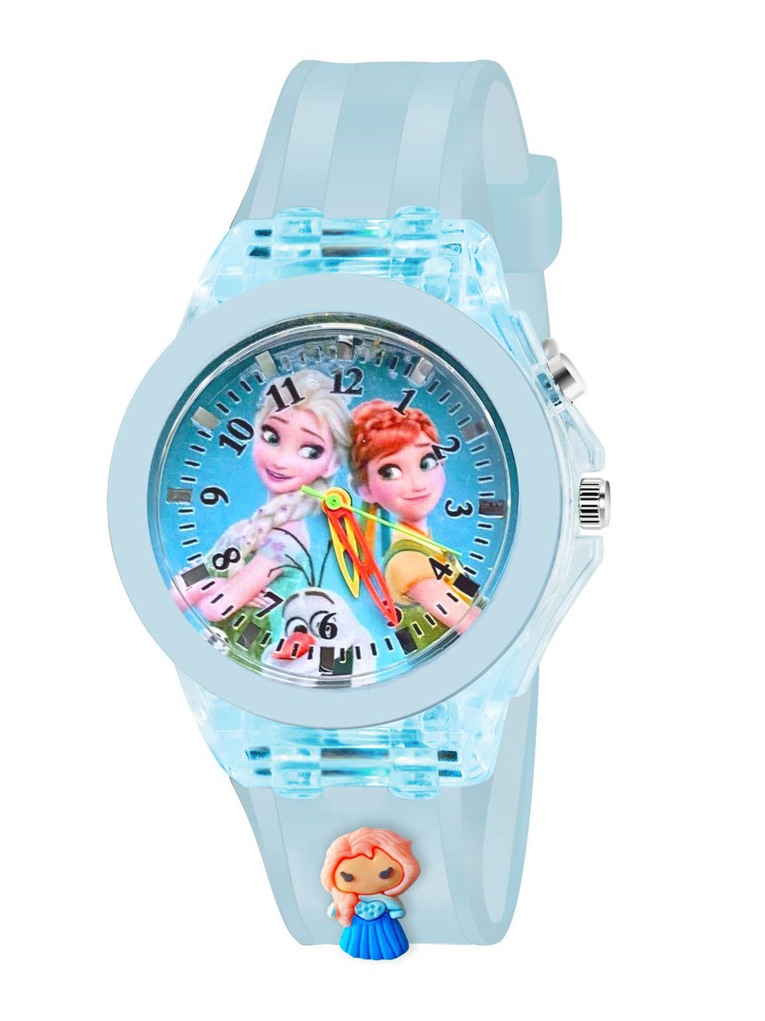 Cloudwood Girls Silicone 3D Frozen Printed Analogue LED Backlight Watch 327 Frozen